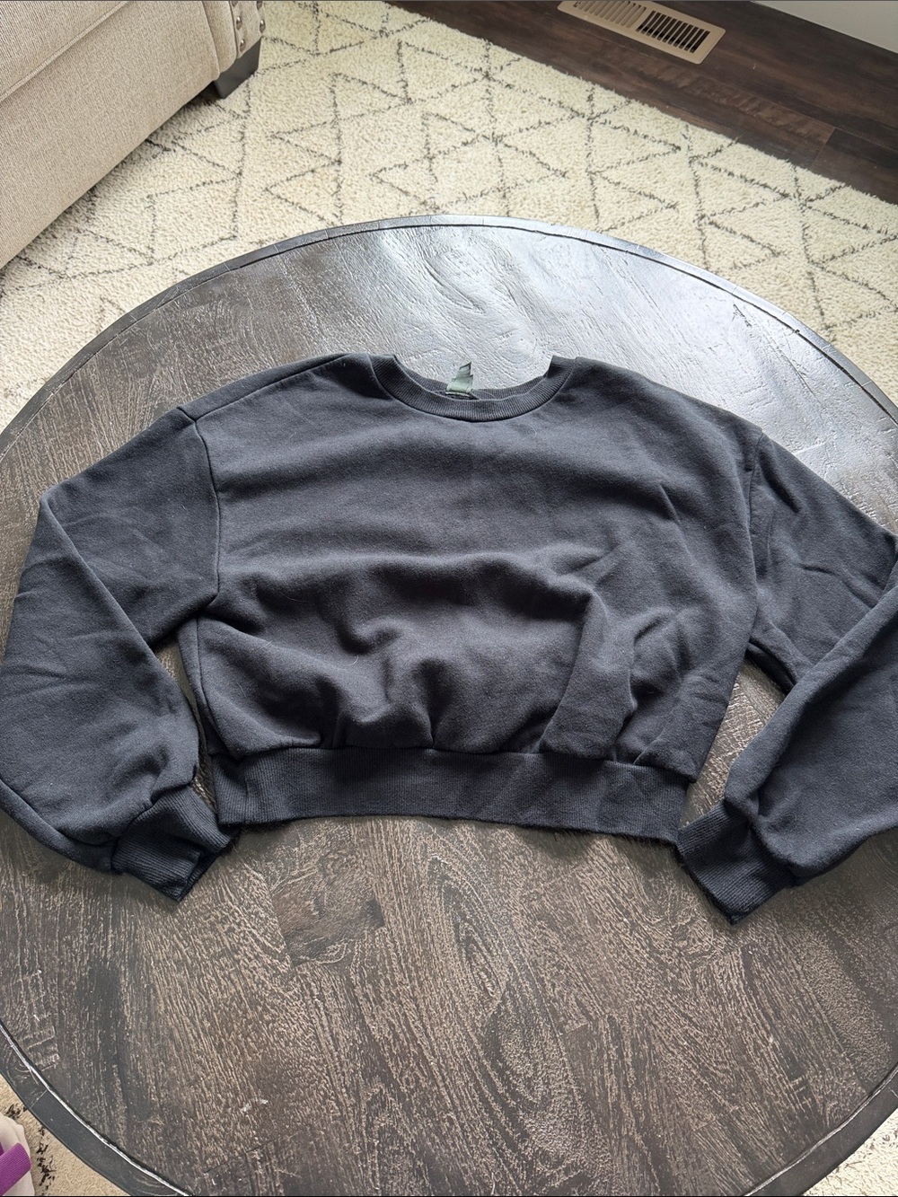 wild fable Black Cropped Sweatshirt